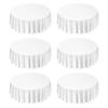 White Round Tablecloths 6 Pack, 120 Inches In Diameter, Stain- & Wrinkle- Resistant, Machine Washable Table Clothes, Polyester Fabric Table Covers for