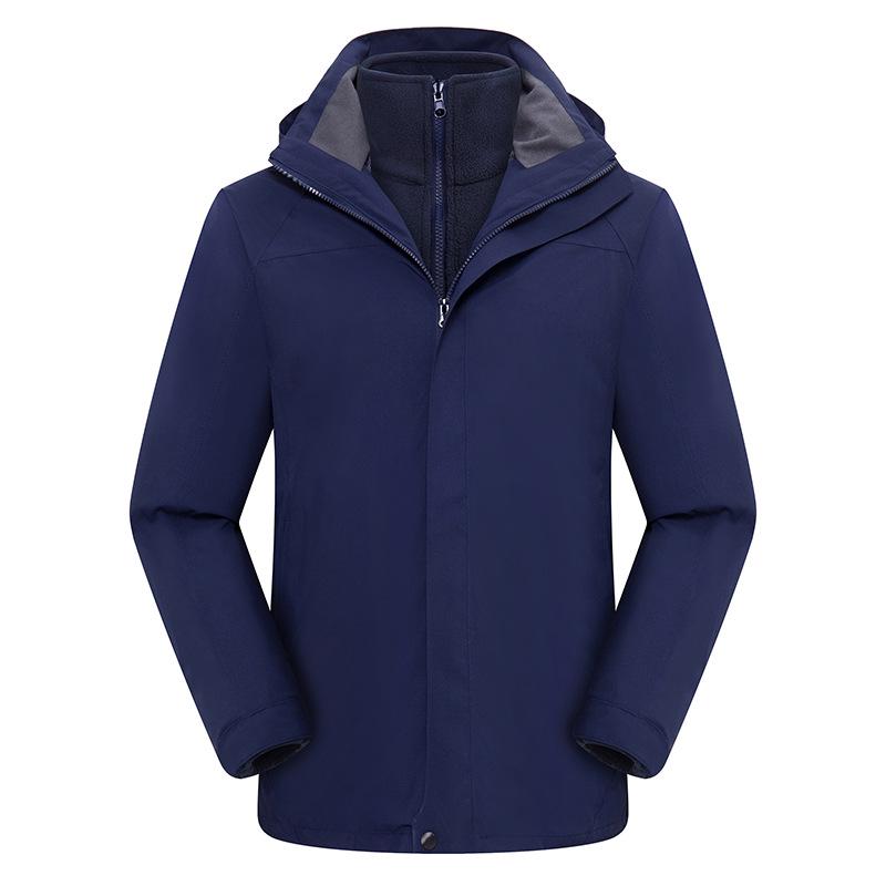 Unisex 3-in-1 Windproof Waterproof Breathable Detachable Outdoor Sports Jacket