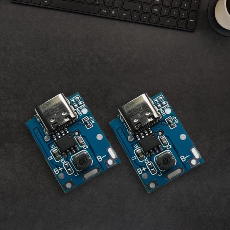 5Pieces 5VBoost Steps Up Power Supply Module Converters Module for Lithiums Battery Charging with USB Micros Port