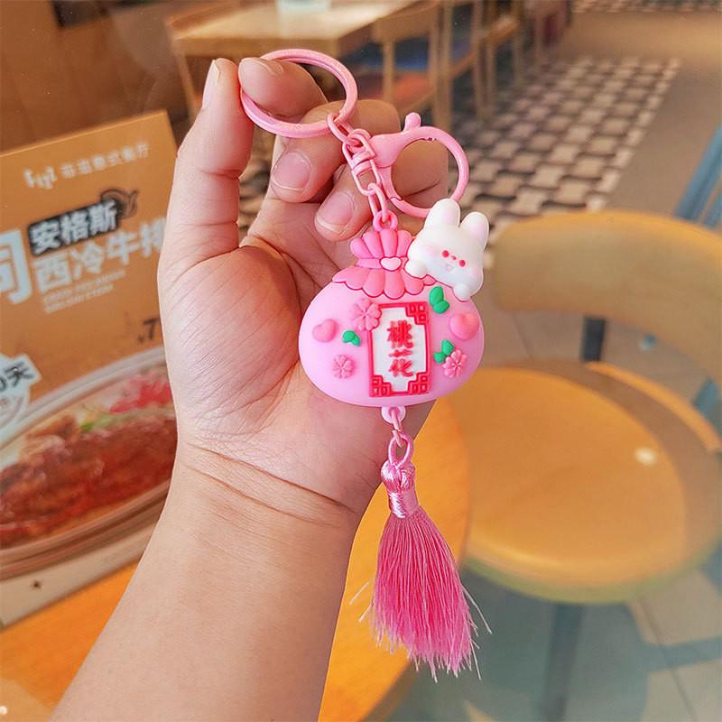 Entzückender Cartoon Tier Schlüsselanhänger Silikon Niedlicher Schlüsselanhänger für Taschen und Schlüssel