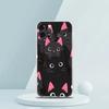 Cute Cartoon Black Cat Luxury Phone Case For iPhone 16 15 14 13 12 11 Pro Max XS X XR SE 7 8 Plus Soft Silicone Clear Cover
