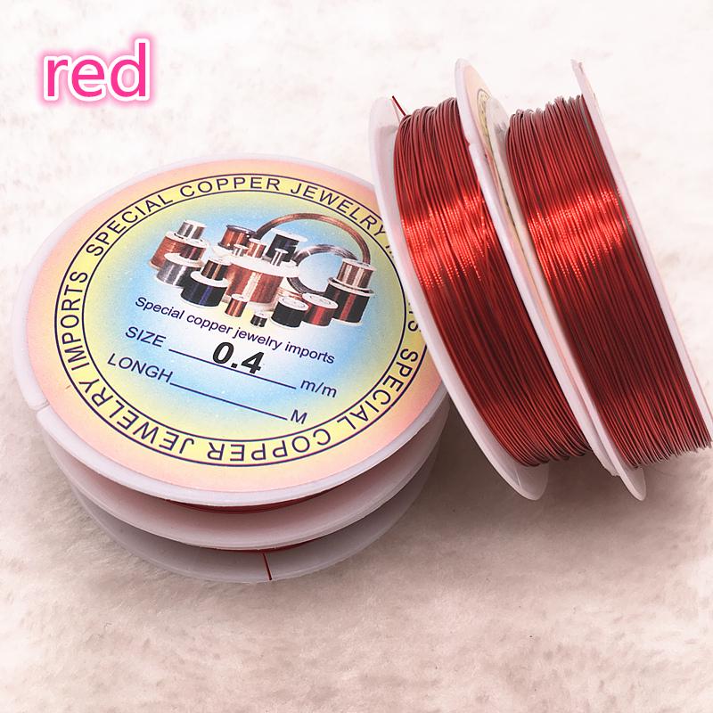 New 0.3/0.4mm Colorful Copper Wires Beading Wire for Jewelry Making DIY Handmade Accessories