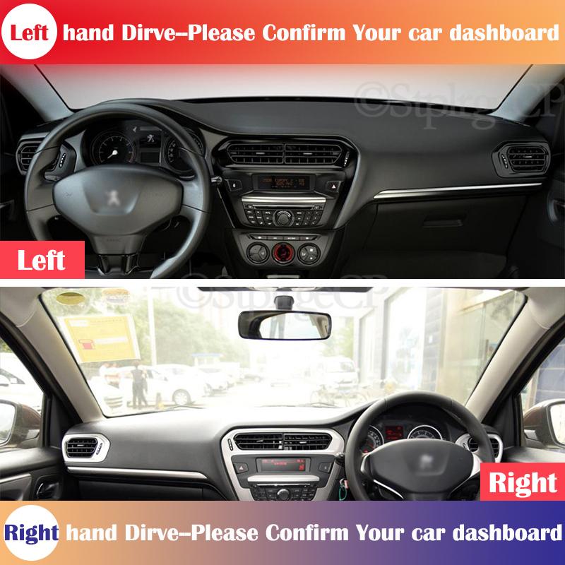 for Peugeot 301 2012~2019 Anti-Slip Dashboard Cover Protective Pad Car Accessories Sunshade Carpet 2018 2017 2016 2015 2014 2013