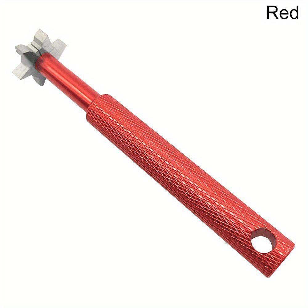 1 stk 6 Blad Jern Kile Face Golfkøller og Kile Face Groove Skarper Rengjøringsmiddel Uttrekkbar Rulle Golf Rengjøringskniv for V U Firkant