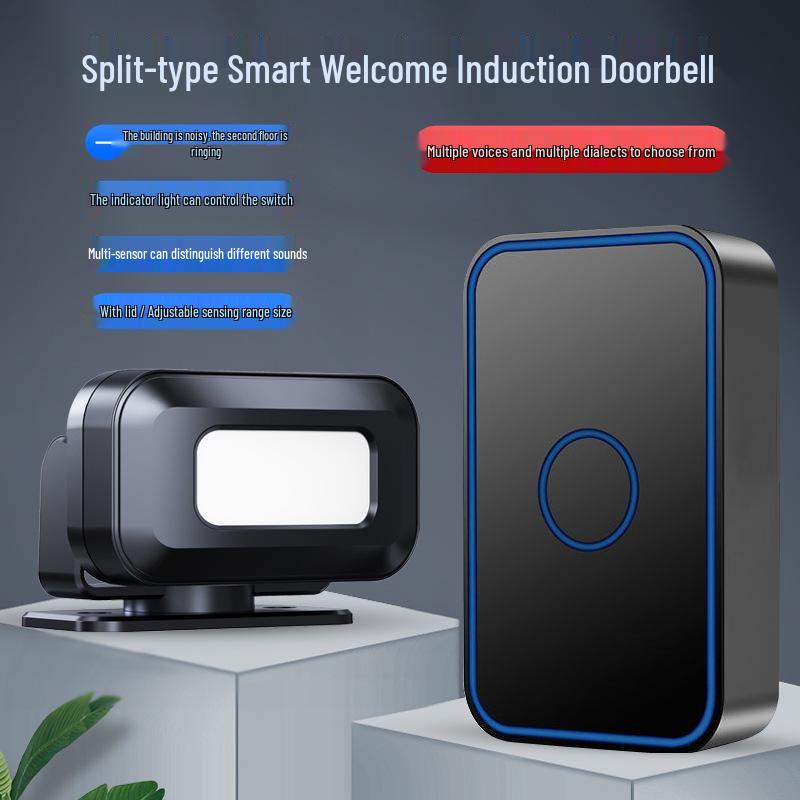 Hello Wireless Greeter & Reminder Induction Doorbell White; 1 Sensor + 1 Receiver
