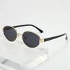 Trendy Oval Sunglasses UV400 Protection for Men Women Outdoor Sports Driving Punk Style Goggles Shades Fashion Eyewear