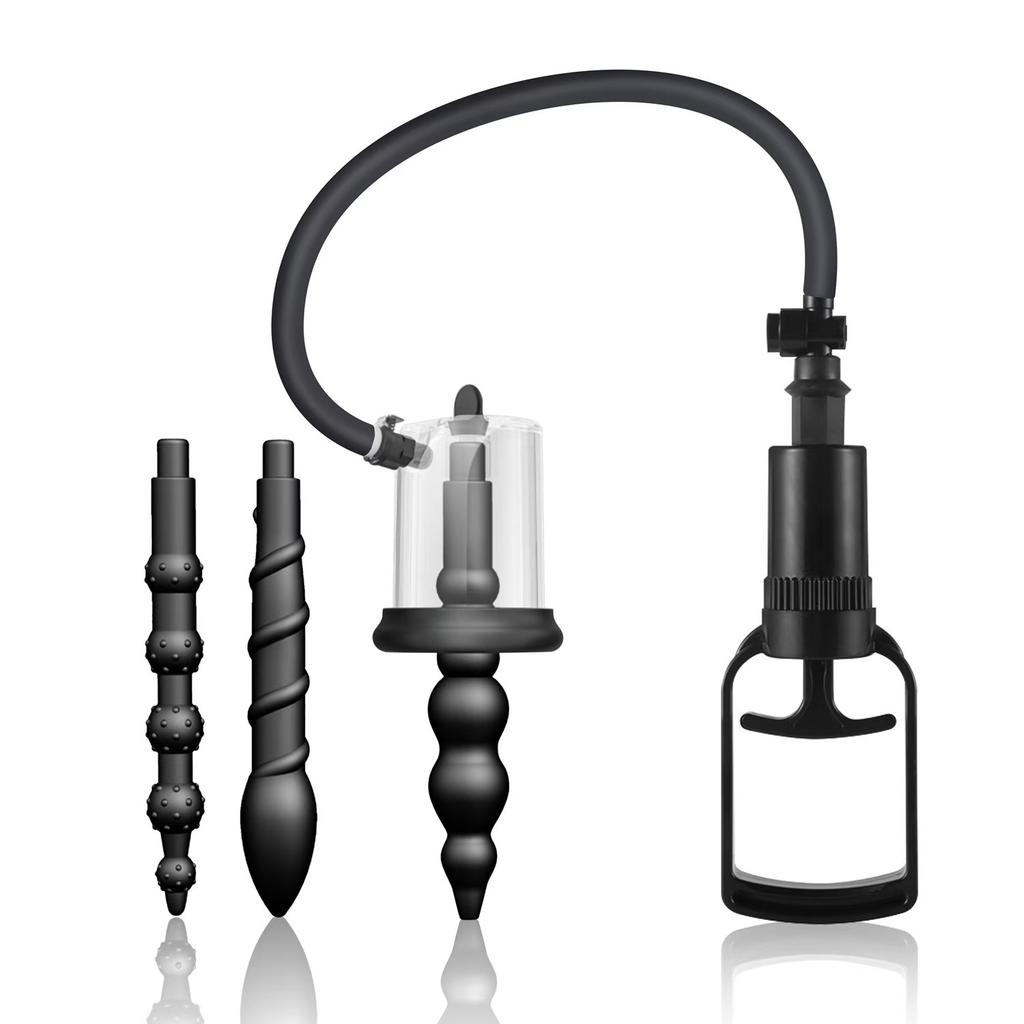 Anal Pump Manual Vacuum Rosebud Pump Sex Toys for Men Women SM Suction Cup Prostate Stimulator Anus Dilator Butt Plug Set