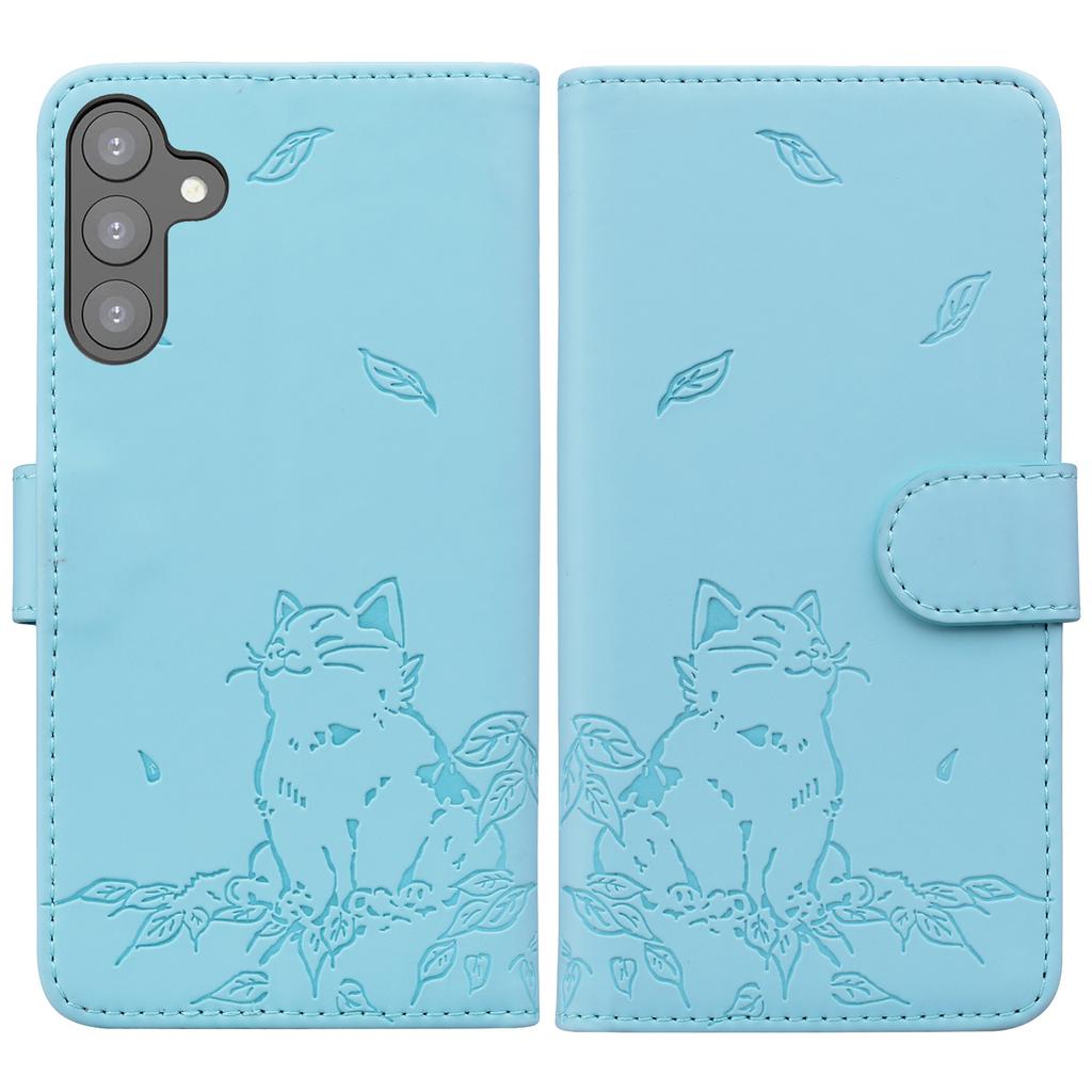 For Samsung Galaxy A16 5G/A16 4G Case Wallet Cat Pattern Imprinted Leather Phone Cover
