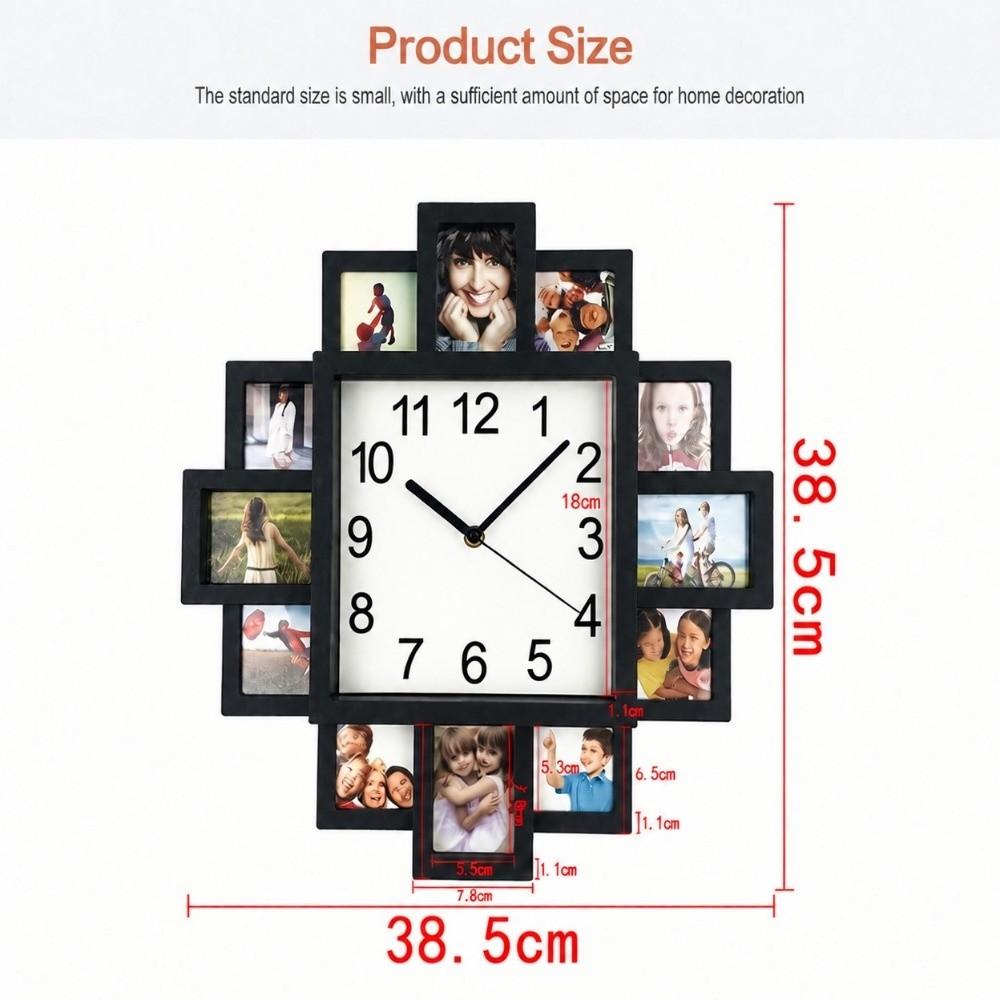 16 Inch Wall-mounted Clock Black White Picture Frame Clock Photo Frame Wall Clock Gift Giving