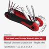 8 In 1 Folding Hexagonal Wrench Set Motorcycle Universal Portable Service Kit Motorbike Repair Tools T-shaped Screwdriver