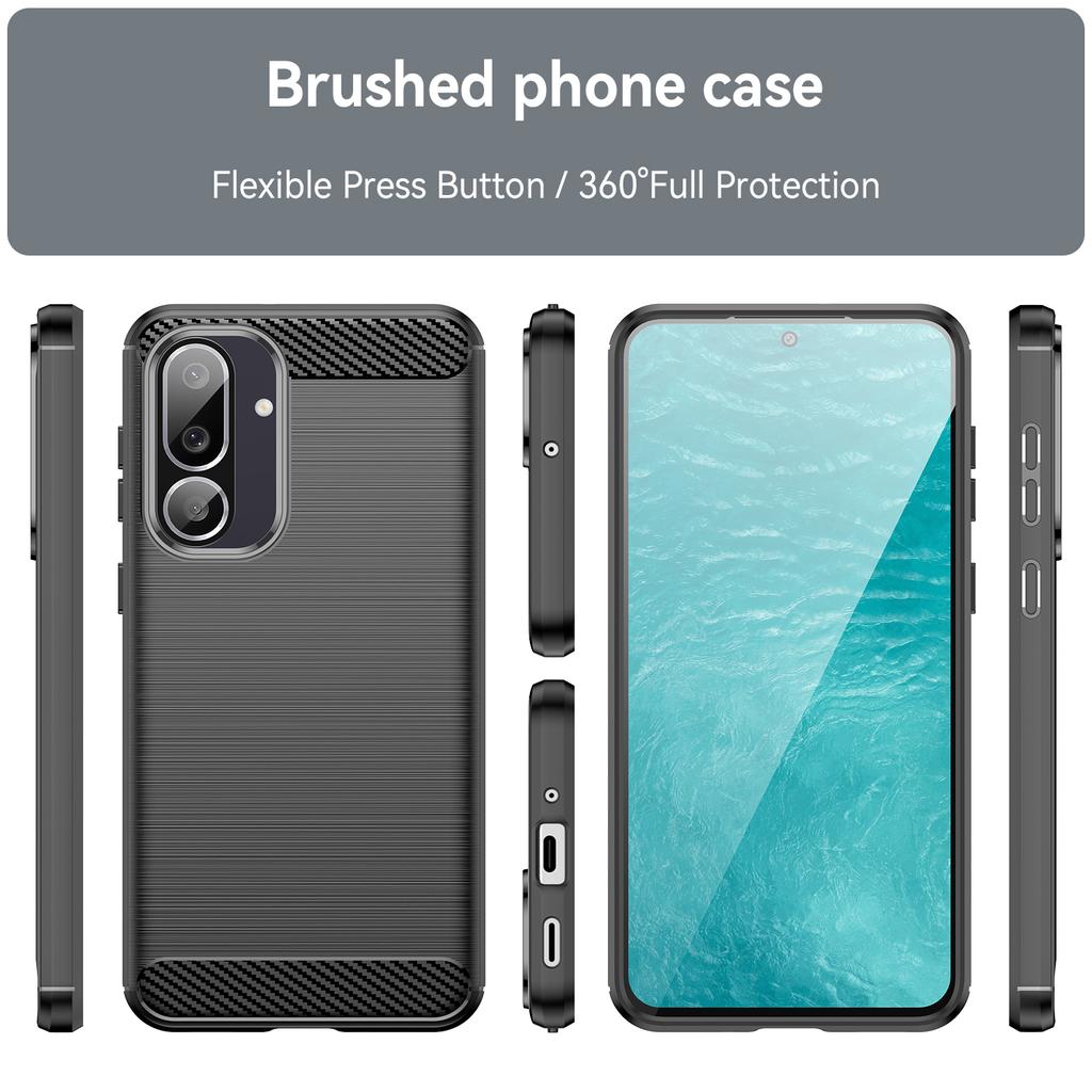 For Samsung Galaxy M56 5G/F56 5G Case Protective Phone Cover Carbon Fiber Texture Brushed