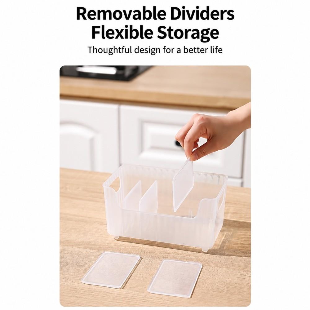 Clear Plastic Food Storage Organizer Large Capacity Spice Storage Box Snack Storage