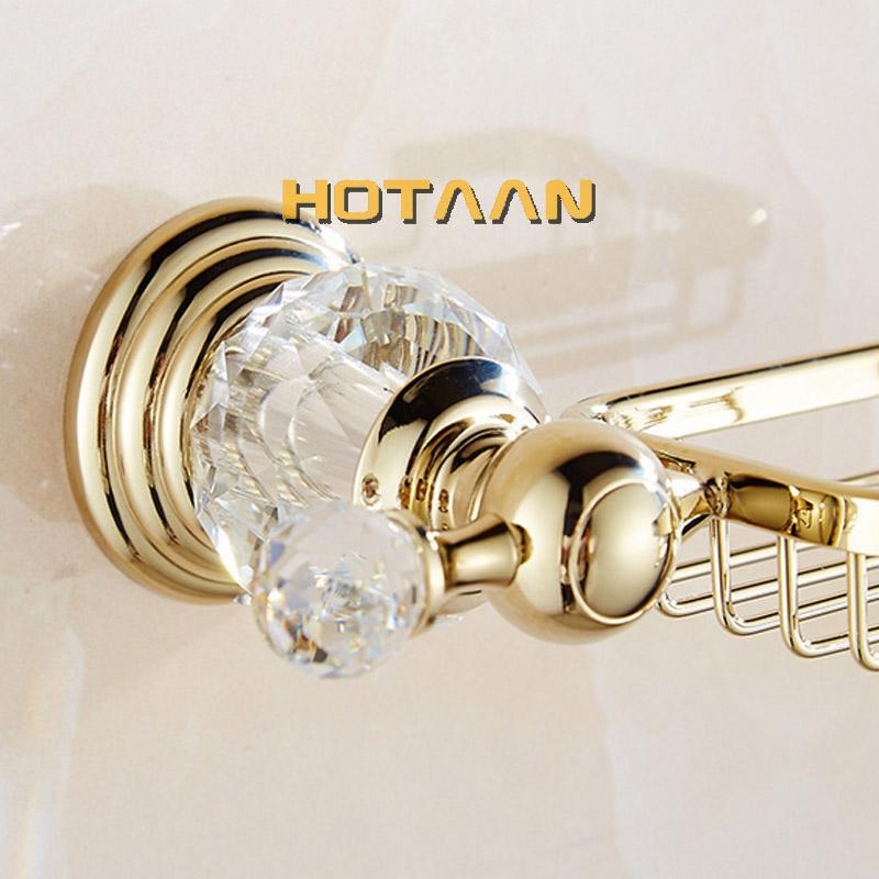 Gold Color Crystal Brass Ceramics Bathroom Accessories Soap Dishes/ Soap Holder/Soap Case Home Decoration Useful For Bathroom