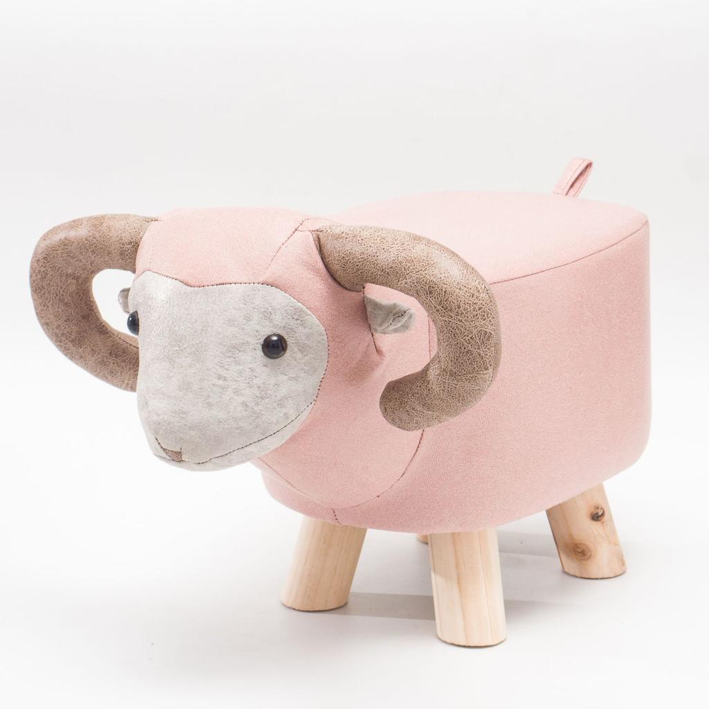 Creative Stool Children Nordic Style Porch Cartoon Shoe Changing Small Stool Living Room Wooden Animal Low Stool