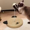 Cat Scratching Board Ball Stick Interactive Toy Built-in Bell Sisal Cat Scratcher Mat For Grinding All Breeds Indoor Home