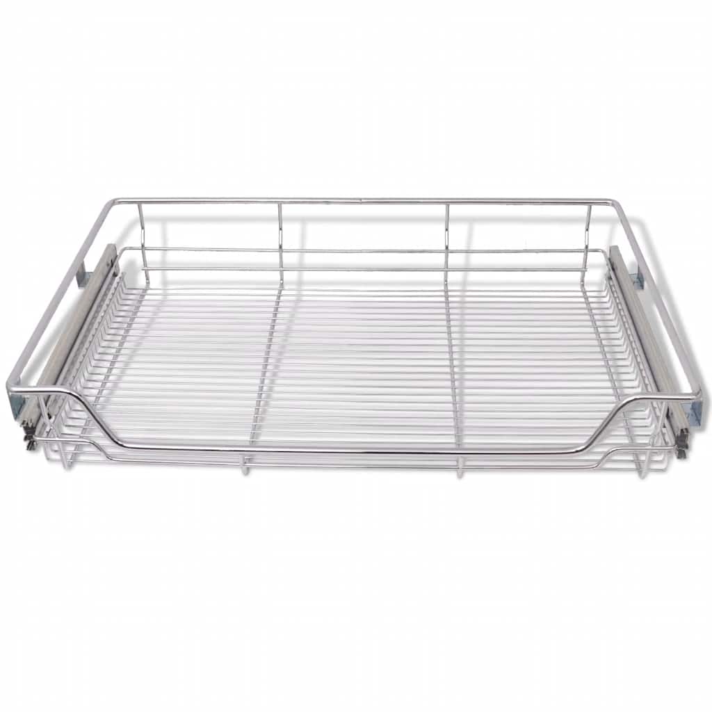 Built in Basket Drawer Slides 2 pcs Silver 800 mm
