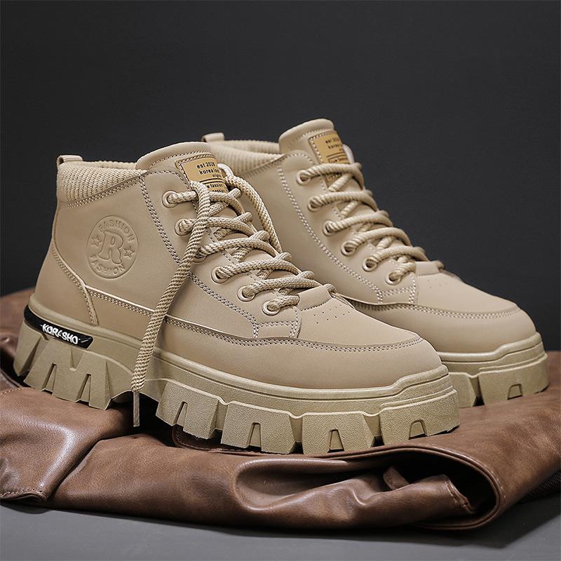 22 Autumn New Martin Boots Breathable High-top Shoes Platform-soled Non-slip Work Short Boots