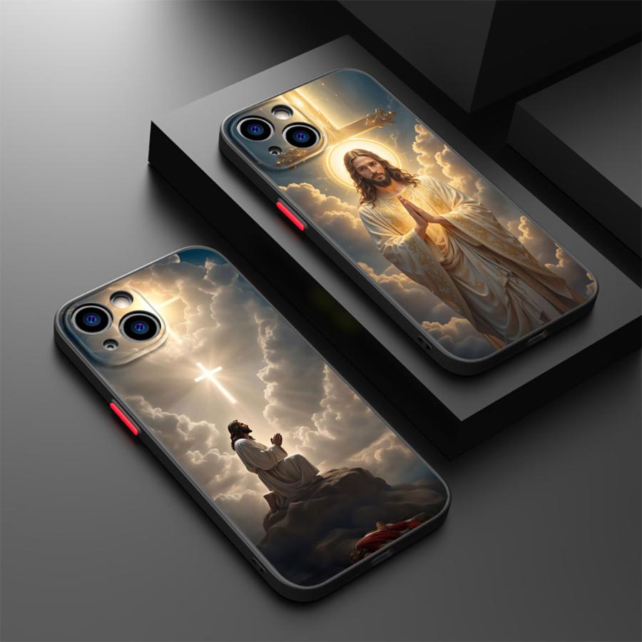 Case for iPhone 17 Pro Max 13 Mini 16 Plus 14 11 X XS XR 15 17P 16P 12 7 8 SE Air Funda Back Phone Cover Jesus Design Combining