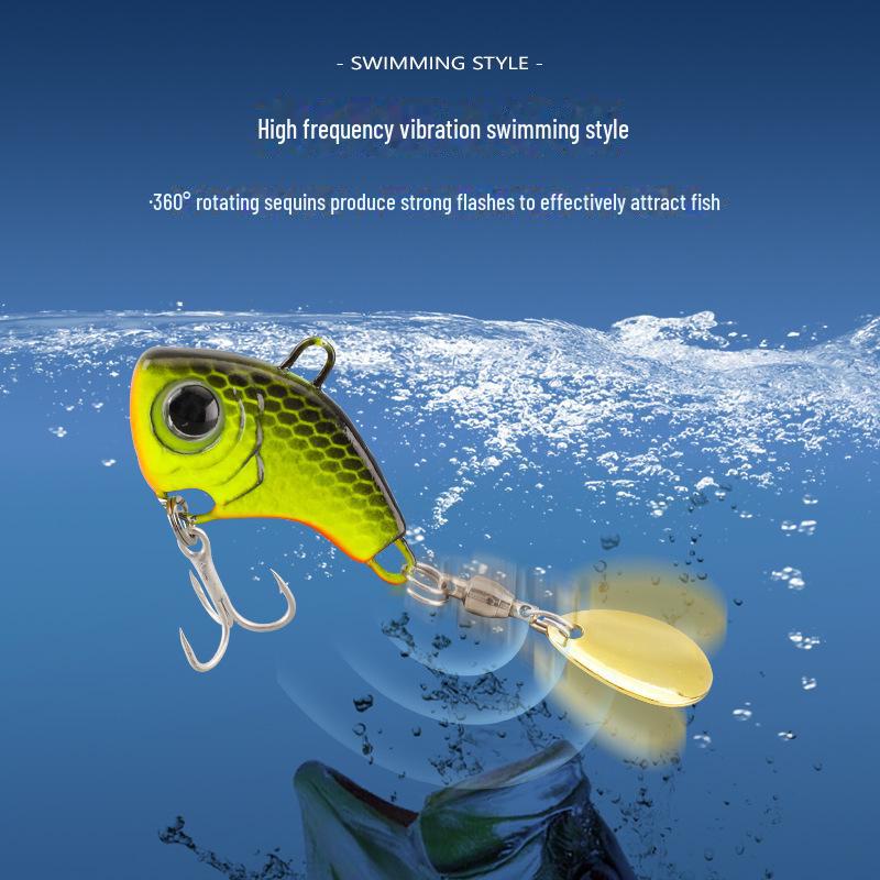 Long-Distance Casting Vib Lure: Rotating Sequin Cyclone for Sea Fishing & Perch