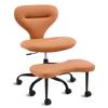 Meditation Chair with Quiet Wheels, Yoga, Wider Backrest Support and Storage Bag Design, Orange