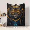 1PC Tiger Head Ornament Blanket - Soft Warm All-Season Throw for Sofa, Bed, Car, Office, Throw For Sofa yy250916110
