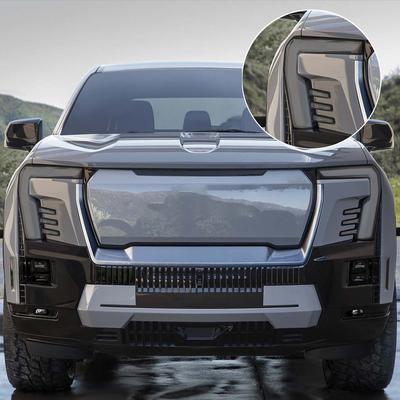 Pour GMC Sierra 1500 2500HD EV Film Protecteur de Phare Noir Fumée Haute Brillance Kit de Covering Vinyle TPU PPF Découpé sur Mesure Anti-Rayures