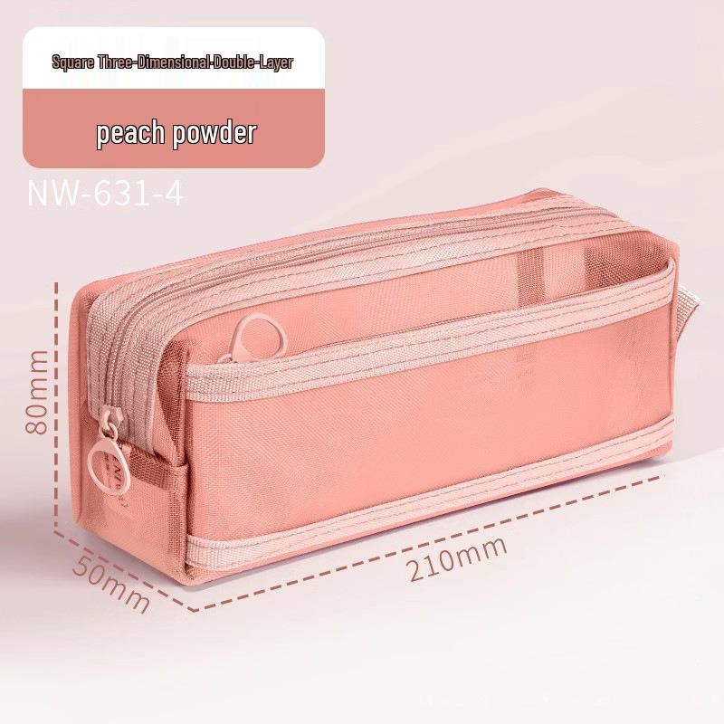 Transparent Mesh Pencil Case - Large Capacity Minimalist Bag for Students