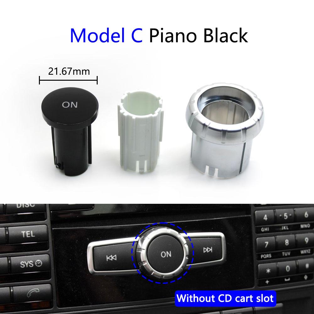 

Front Center Console Radio CD Player Buttons Knob Switch Cover For Mercedes Benz A C E GLK GLA ML GL CLS W176 W246 W156 W204 Model C Piano Black