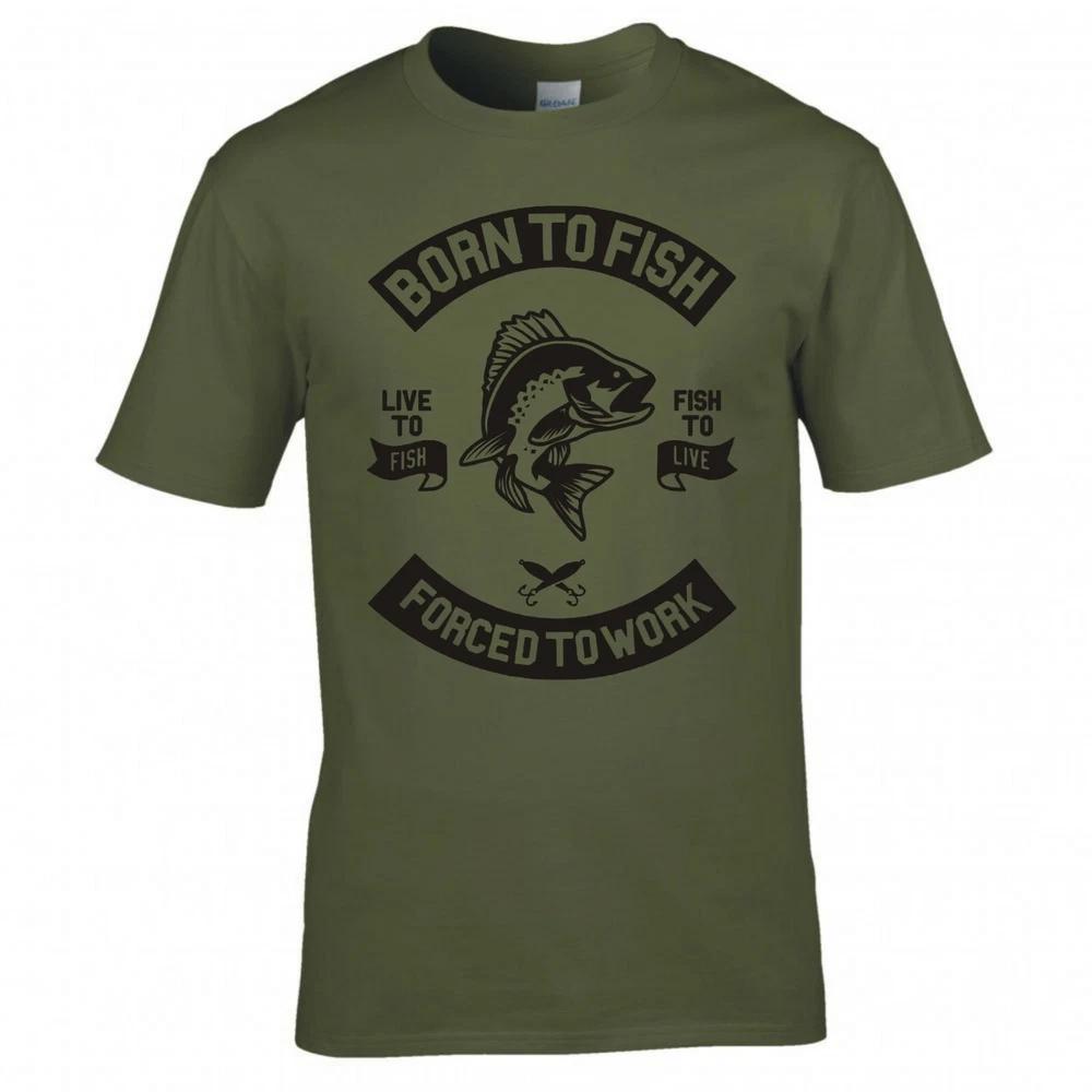 Funny Born To Fish Forced To Work Tshirt