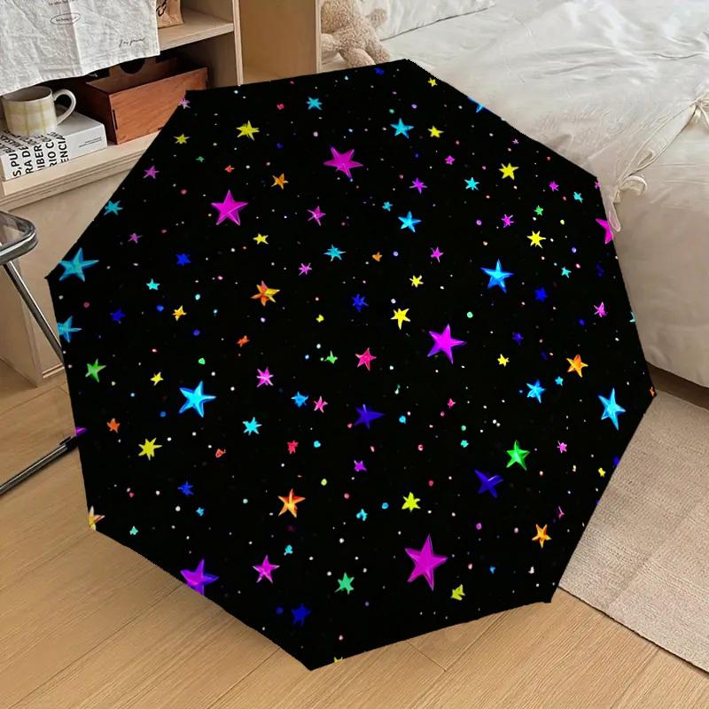 1PC stars space Automatic Open/Close Umbrella with Windproof, 8-Rib Sturdy Canopy, Durable Ribs, Fashionable Design,1278A