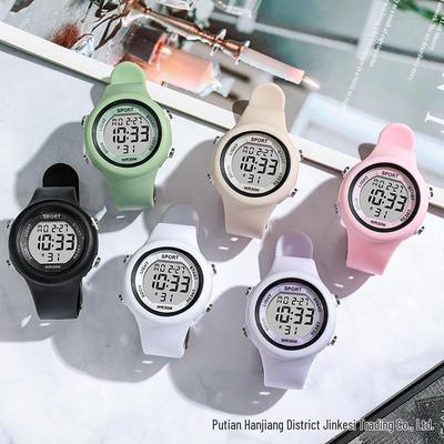 Elektronické sportovní hodinky ve stylu lesa pro studenty: Upozornění pro páry, Budík a Časovač.