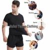 Men's Short Sleeve Sweat-Inducing Fitness Suit Corset: Plus Size Waist Trainer and Body Shaper