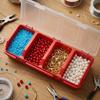Multi-Compartment Organizer Box For Screws & Small Parts - Durable Plastic Hardware And Jewelry Storage Case