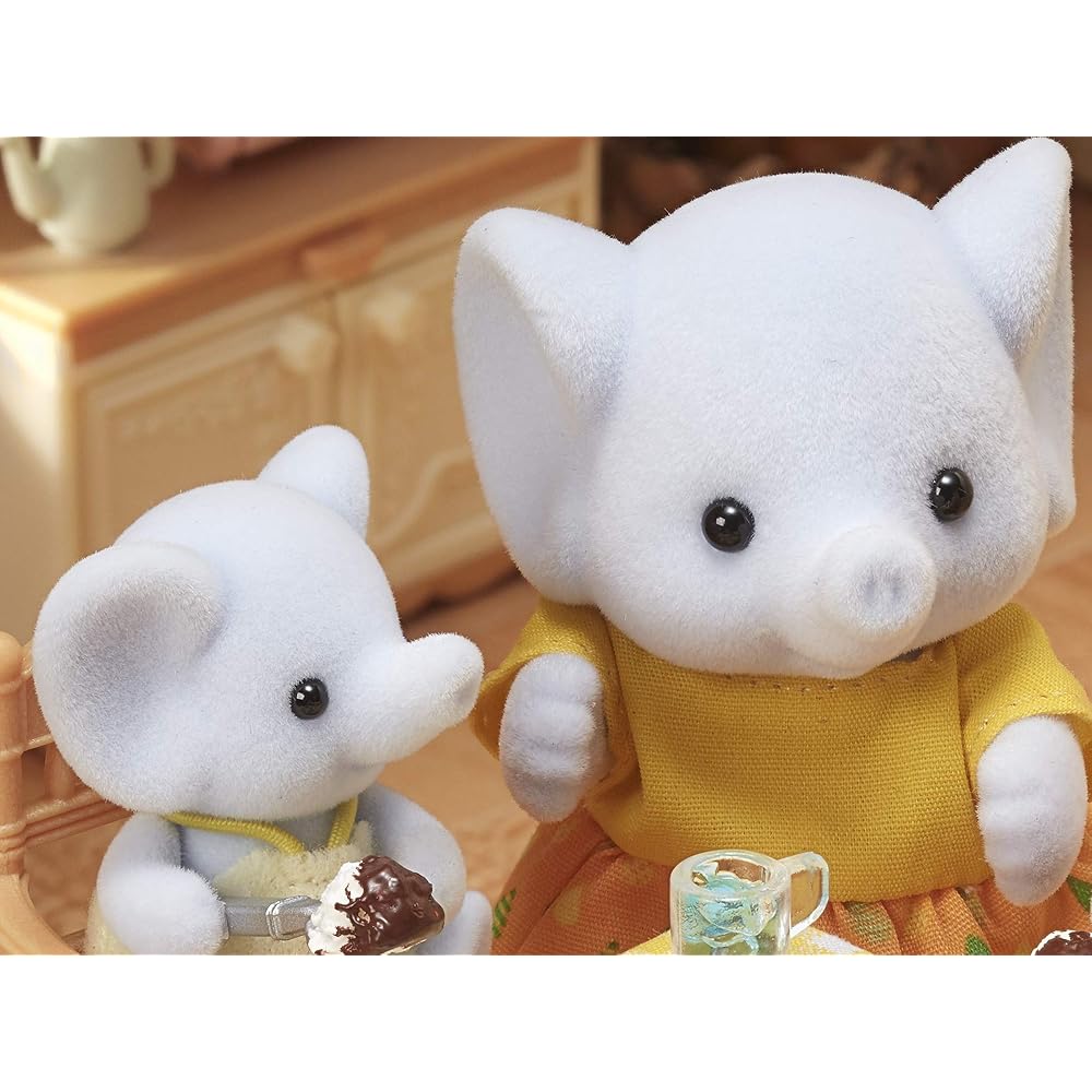 Sylvanian Families Elephant Family Doll Set FS-38 for Ages 3+ Toy Dollhouse