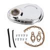 Timing Chain Cover Silver Polished Engine Timing Gasket Seal Bolts Kit Replacement for SBC 283 327 305 350 383 400