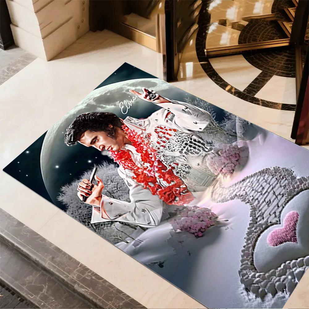 Elvis Presley Hawaii Concert Area Rug Design for Entryway Living Rooms Bedrooms Dormitory Anti-slip Rug Decorate Offices Wedding Party Gift