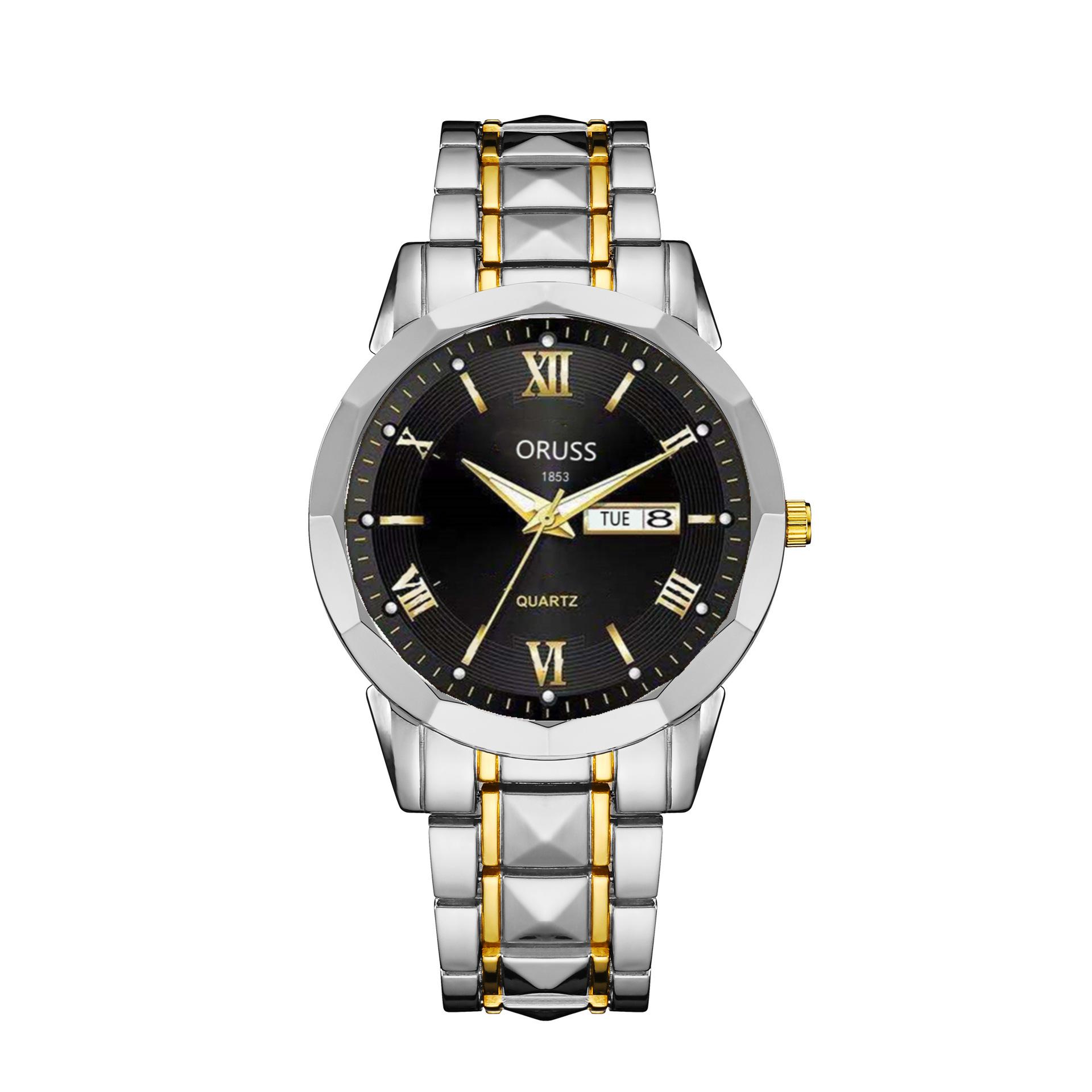 Watch Men S Watch Waterproof Men S Watch Steel Strap Watch Dual Calendar Quartz Watch Classic Watch