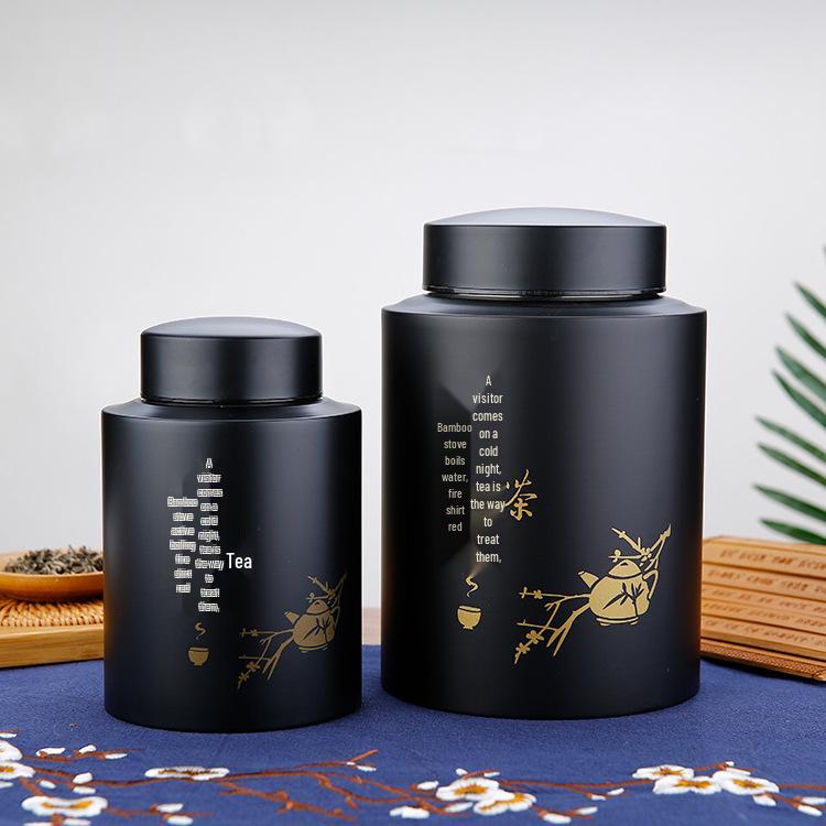 Stainless Steel Moisture-Proof Red Pu'er Tea Storage Canister