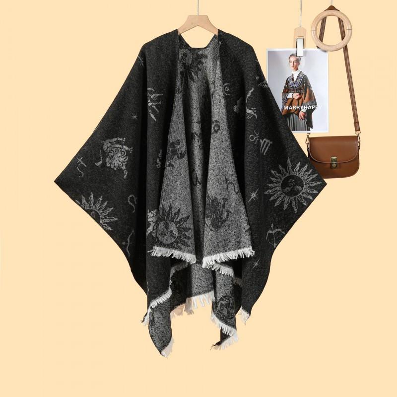 2026 Winter Scarf Cloak Faux Cashmere Warm Versatile Shawl Women Travel Photo Shoot