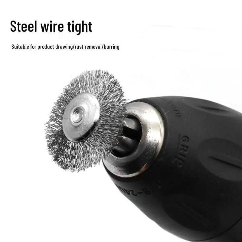 Steel Wire Brush for Rust Removal & Polishing - Compatible with Electric Tools