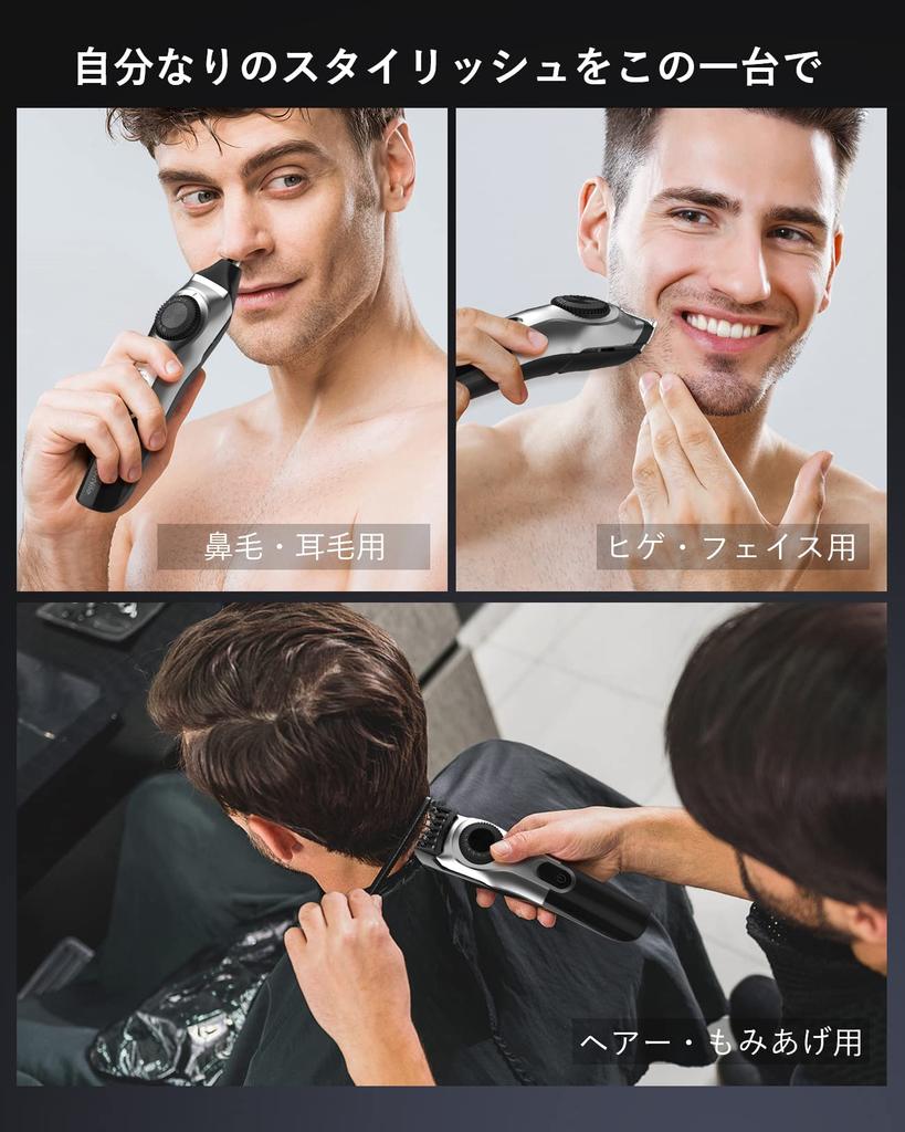 Electric Beard Beard Nose Hair IPX7 39 Length Automatic Low Fast 90 Minutes of Continuous LED for Nose and Haircuts for Home and Professional Includes