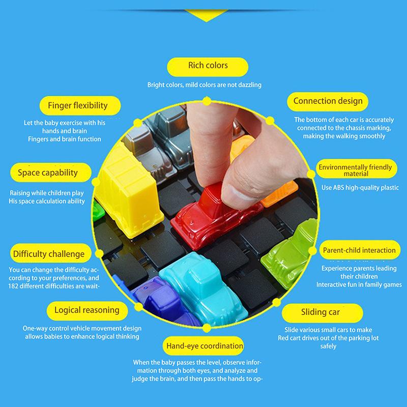 Puzzle Traffic Rush Hour Game Children'S Logical Thinking Car Educational Toys Parent-Child Parking Lot Toys Desktop Game