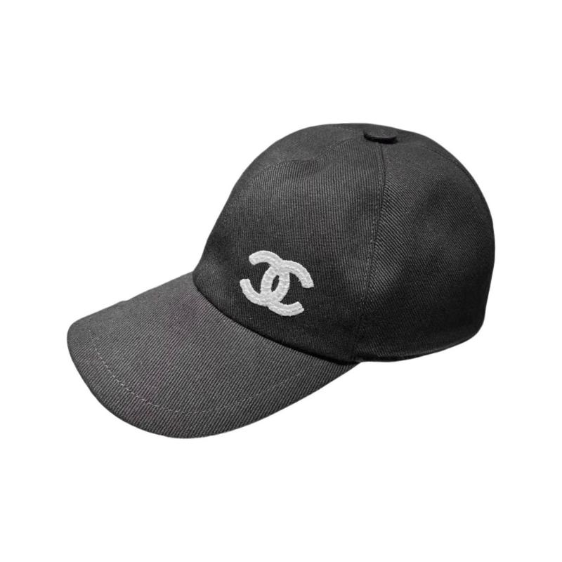 

Кепка з козирком CHANEL Logo бавовняна чоловіча та жіноча однаковий стиль модель для пари чорна чорний