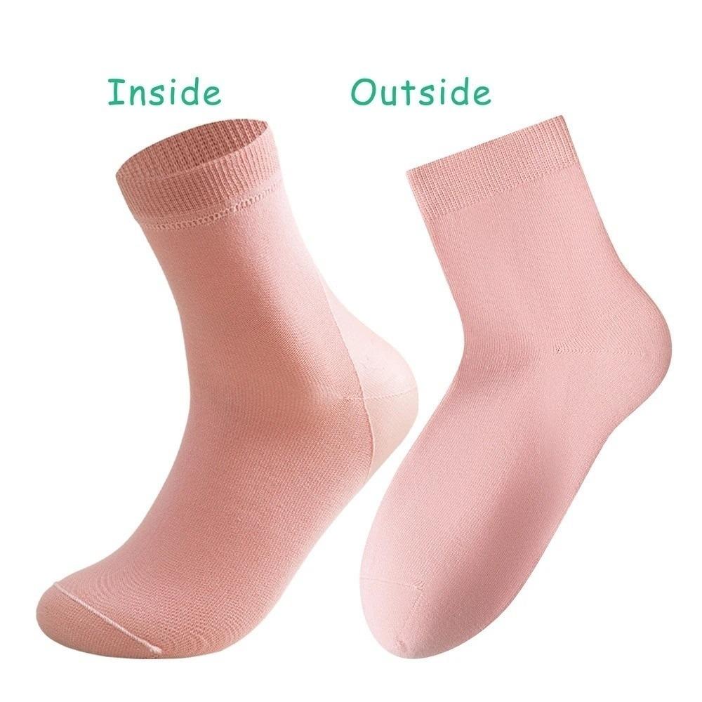 

Foot Care Silicone Gel Pad Socks Softening Care Cotton Crew Socks Moisturizing Socks Indoor рожевий
