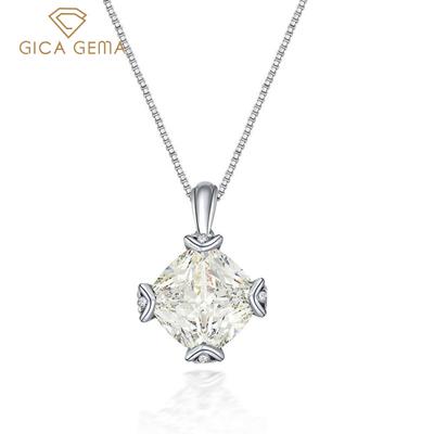 Halsketten mit hohem Kohlenstoffgehalt und Diamanten aus 925er Sterlingsilber, 11 x 11 mm, Anhänger, einzigartiges Design, romantischer edler Schmuck, Hochzeitsgeschenke, neuer Trend