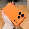 Original Orange Liquid Silicone Phone Case For iPhone 17 Pro Max 16 17 Pro 13 14 15 12 11 Pro Max Candy Matte Shockproof Coque