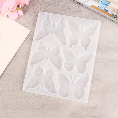1Pc Butterfly Silicone Mold Diy Keyrings Eardrop Mold Jewelry Making Tools Handmade  Drop Glue Pendant Silicone Mould