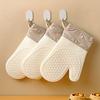 1 pc Silicone Insulation Oven Gloves Thickened Non-slip  Anti-scald High Temperature Resistant Kitchen Microwave  Baking Mitts