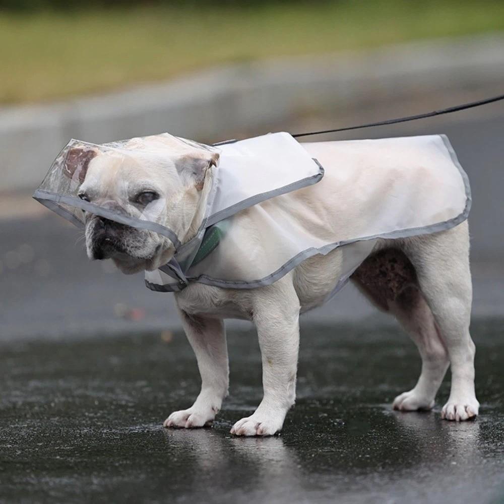 Waterproof Raincoat Dog Vest Rainy Dog Costumes Cover Reflective Strip Pet Rain Jacket Dustproof Dog Clothes with Hat