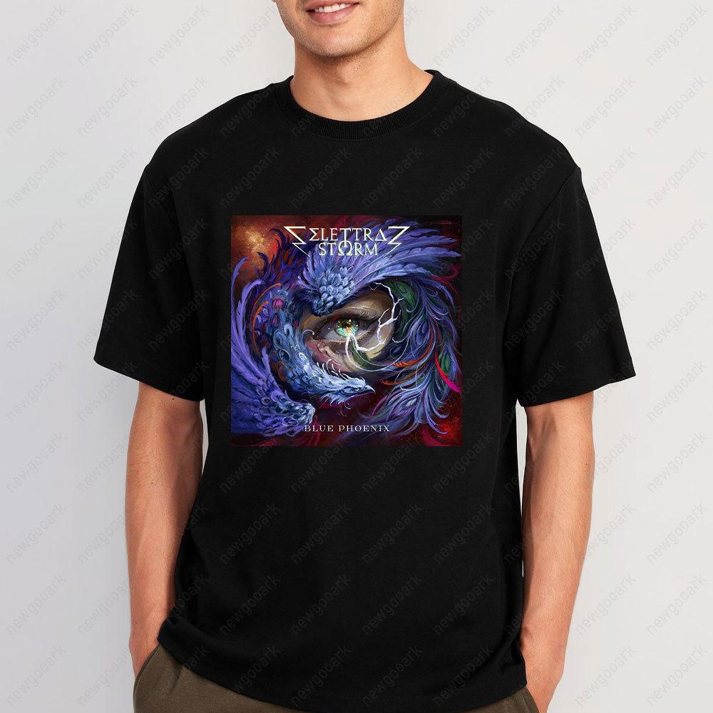 New Album Evertale Tshirt ELETTRA STORM Power Metal Band Graphic T Shirts Woman Man Heavy Metal Style Cotton Shortsleev